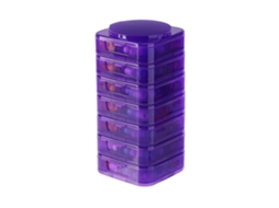 Organizador Semanal De Comprimidos Eifson 7 Dias Empilhável Desmontável Sem Bpa (roxo)
