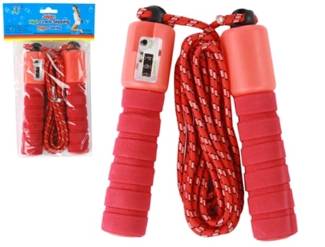 Corda De Saltar Vermelha Com Contador 275 Cm Ajuste Fitness B.active