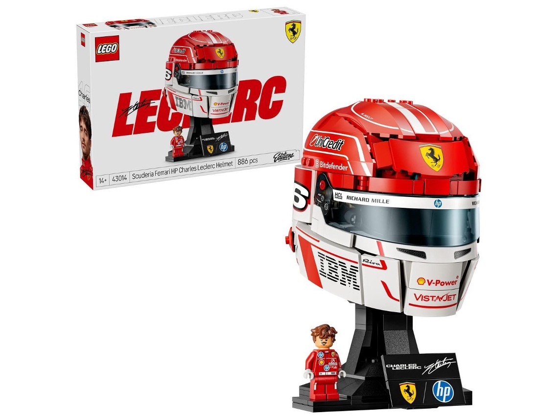 Lego® 43014 Editions Scuderia Ferrari Hp: Capacete De Charles Leclerc - Capacete De F1