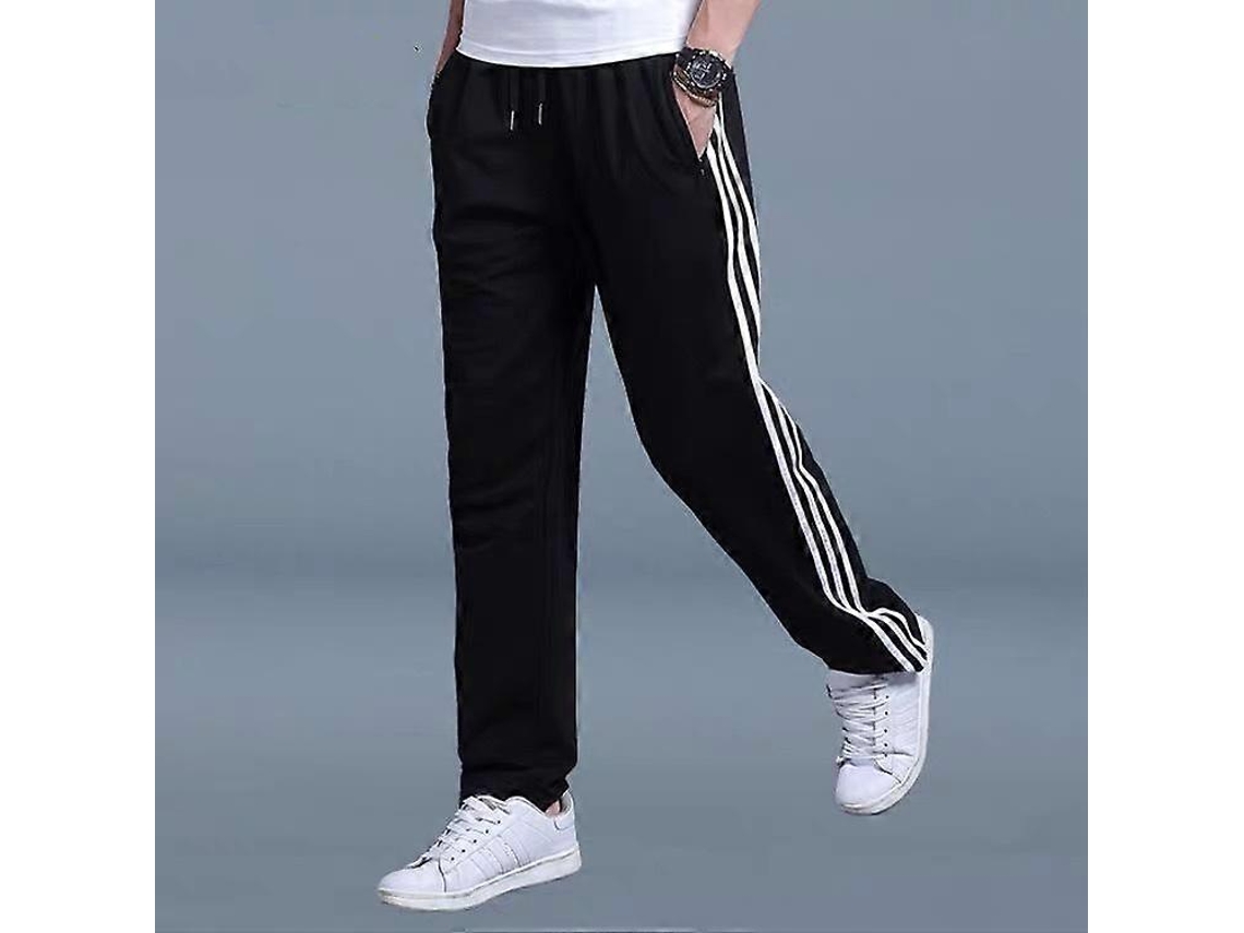 Calça De Moletom Masculina Tamanho Grande, Folgada, Casual, Para Estudantes, Calça Reta, Comprida, Preta, Tamanho 4xl