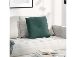 Vidaxl Travesseiro Para Costas Verde-escuro 50 X 45 Cm
