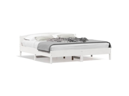 Bed Frame, Bed Frames Vidaxl Branco Madeira De Pinho (180 X 200 Cm)