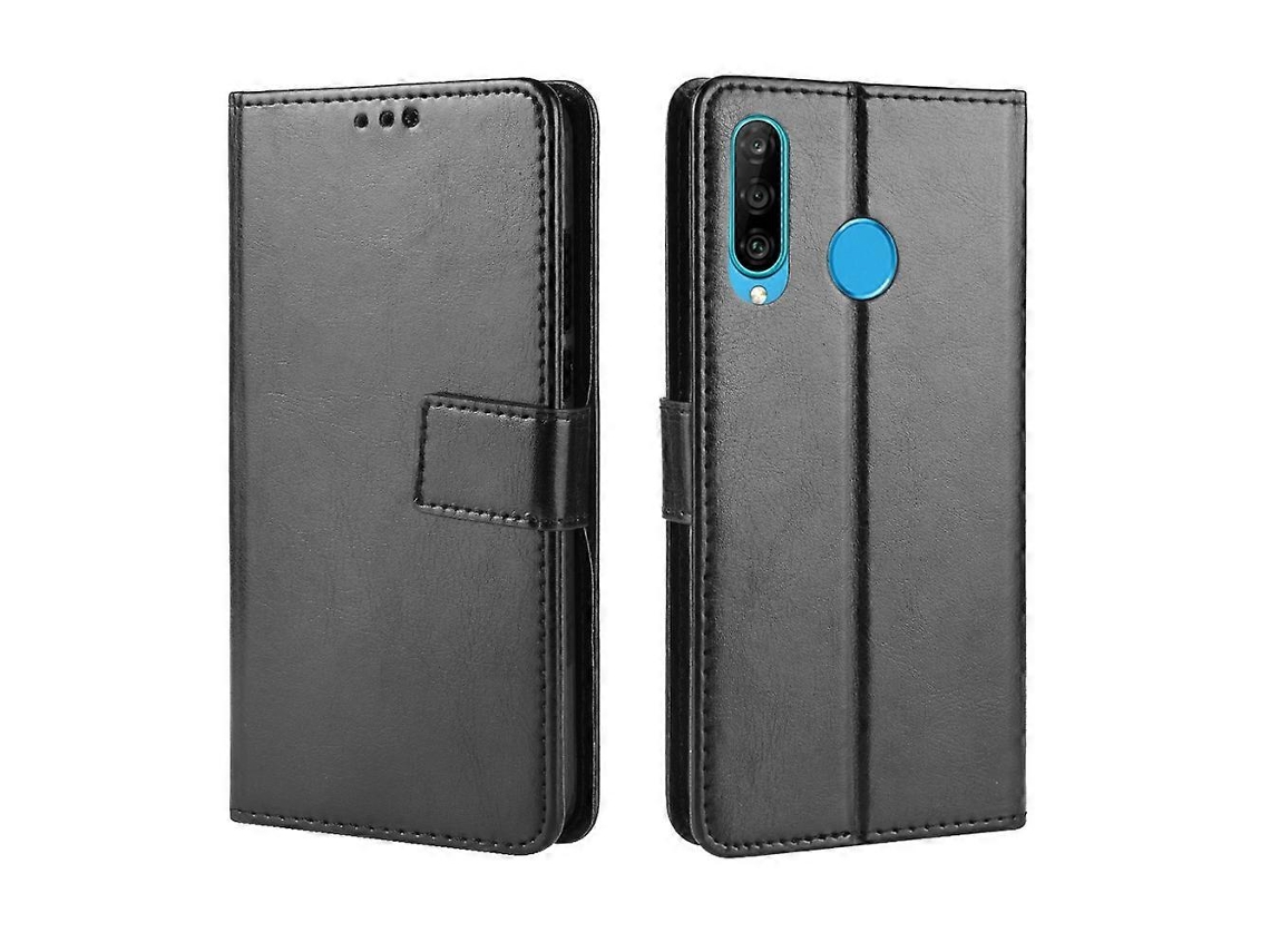 Capa De Couro Horizontal Com Textura Retrô Crazy Horse Para Galaxy M30, Com Suporte, Compartimentos Para Cartões E Porta-retratos.