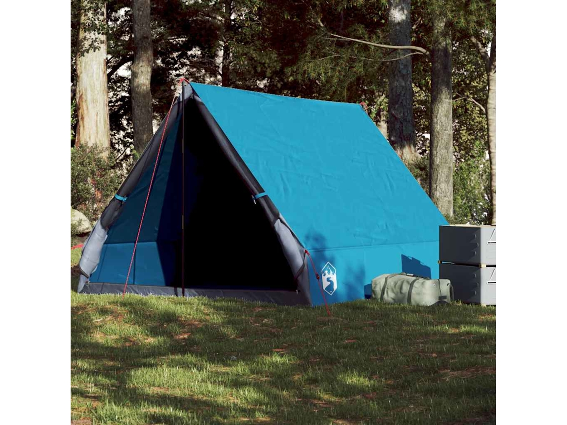 Vidaxl Tenda De Campismo Estrutura Em A P/ 2 Pessoas Impermeável Azul