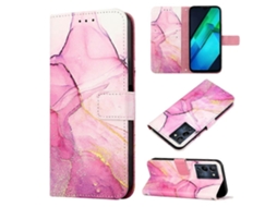 Capa De Celular Flip Em Couro Com Estampa De Mármore Para Infinix Note 12 G96 Pt003