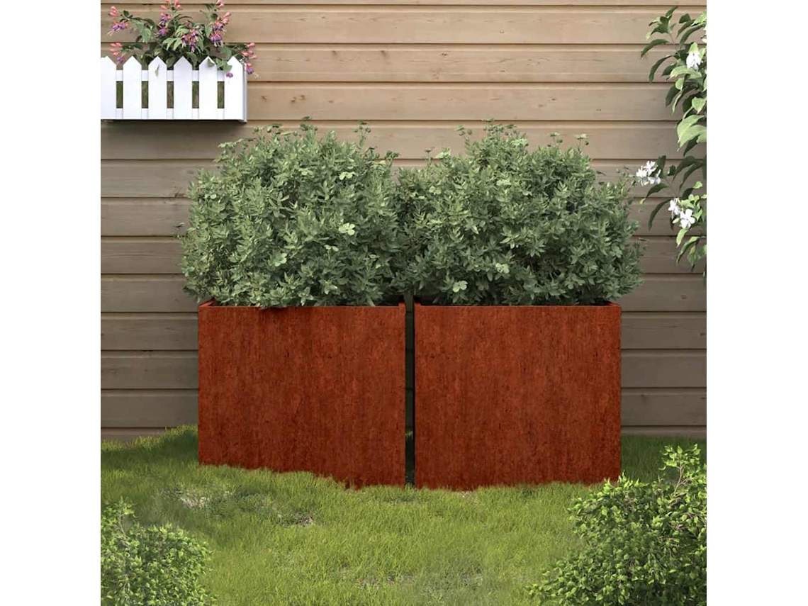 Vidaxl Vasos/floreiras 2 Pcs 49x47x46 Cm Aço Corten