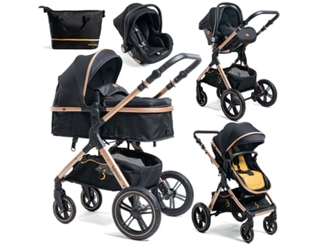 Carrinho de Bebé BEBELISSIMO Trío 3 em 1 0-22 kg (Gold)