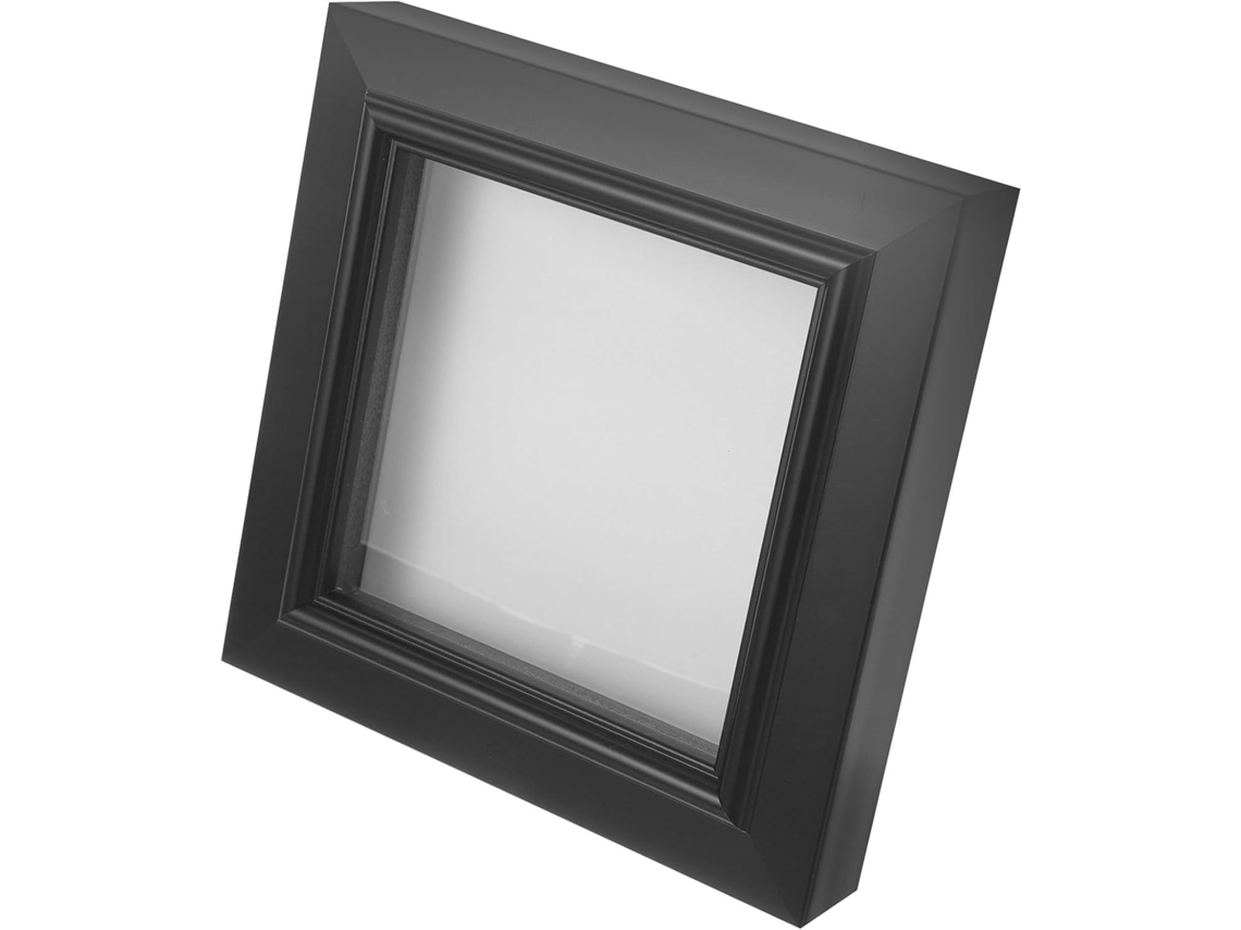 Moldura Retangular Amostras Madeira Plástico Preto Decorativa Fotos Flores Secas Estilo Simples Versátil GOKOCO