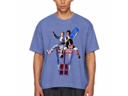 Rockinstone Bill And Ted Should Be Here Heather Light Blue Adult T-shirt Size:l