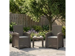 Vidaxl Cadeira De Jardim Reclinável Com Aparência De Rattan 2 Unid. Pp