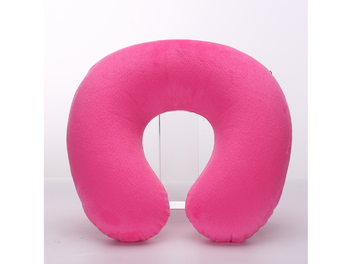 Almofada de Viagem AQUAFORGE rosa para crianças, formato U, com almofada removível