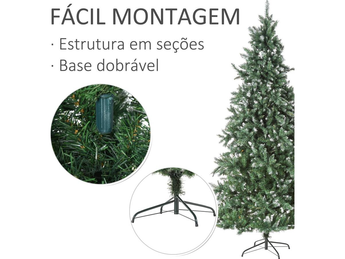 Árvore de Natal HOMCOM (Verde - 210cm) 