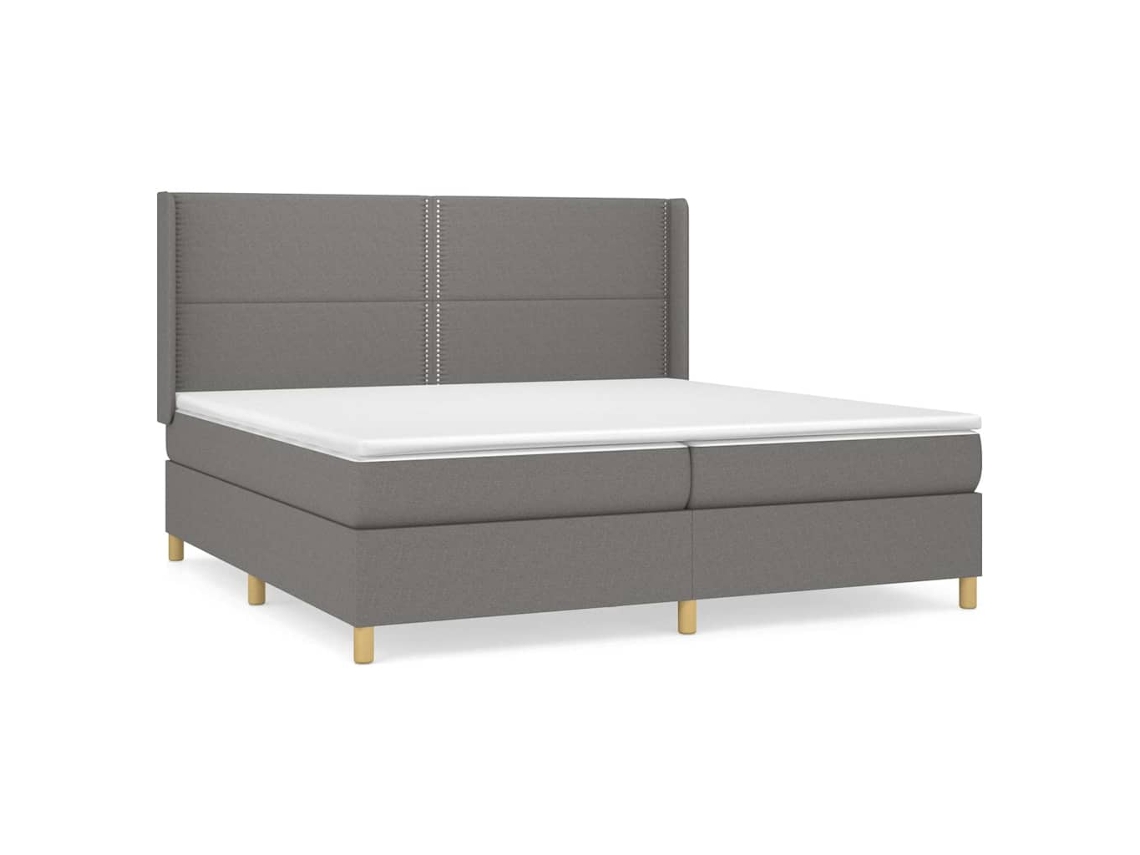 Box Spring Bed, Box Spring Beds Vidaxl Cinzeto Tecido (200 X 200 Cm)