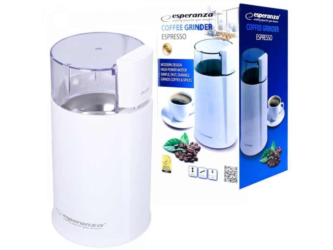 Moedor De Café Elétrico Esperanza Esperanza Ekc001w Alta Potência Amendoim Branco Brilvibera