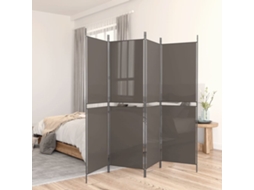 Vidaxl Biombo/divisória Com 4 Painéis 200x180 Cm Tecido Antracite