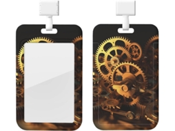 Porta Crachá Com Cordão, Cool Gears, Porta Crachá Plástico Impermeável, Carretel Vertical de Trabalho, Escritório E