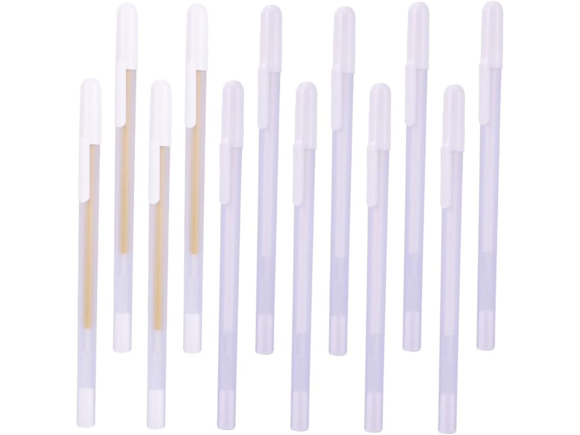 Conjunto De 12 Lápis Cor Em Gel Com Ponta Fina Para Escrita E Colorir,
