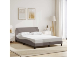 Vidaxl Estrutura De Cama Dover 120x200 Cm Tecido Cinza-acastanhado