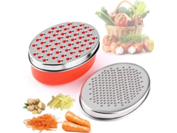 Ralador Queijo com Recipiente e Tampa Vermelho, Cortador Cozinha DUREFORWARD