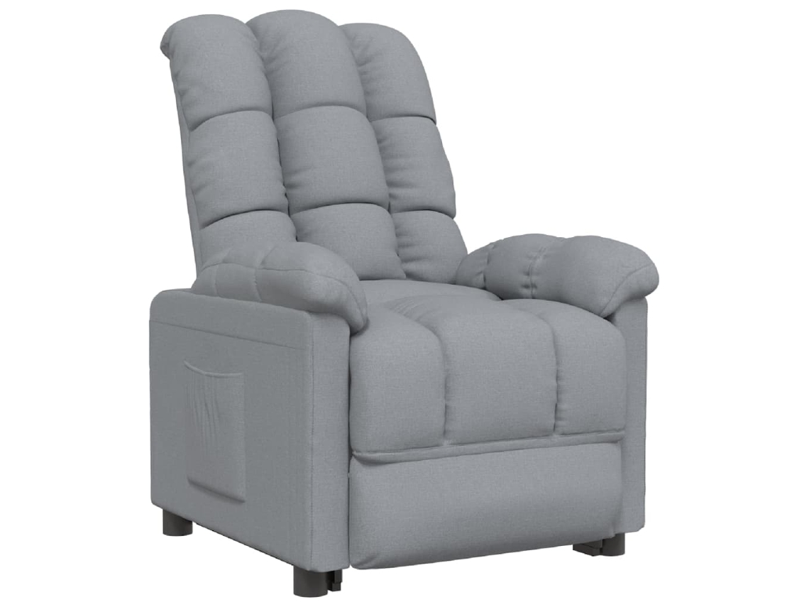 Recliner Chair, Recliner Chairs Vidaxl Cinzeto Tecido