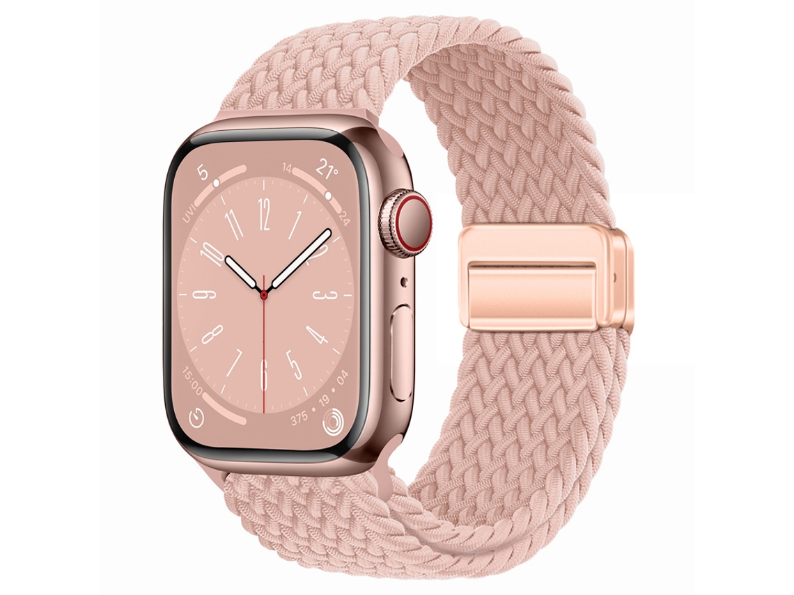Bracelete Para Apple Watch 38/40/41/42mm Areia Rosa Cuich
