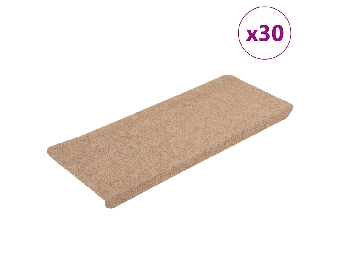 Tapetes De Escada Adesivos 30 Pcs 65x24,5x3,5 Cm Bege DKD HOME DECOR