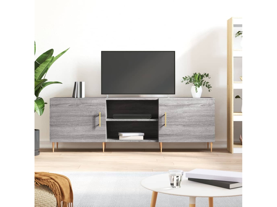 Vidaxl Móvel De Tv 150x30x50 Cm Derivados De Madeira Cinzento Sonoma