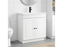 Vidaxl Conjunto De Móveis Para Banheiro Branco 78,5 X 37,5 X 81 Cm