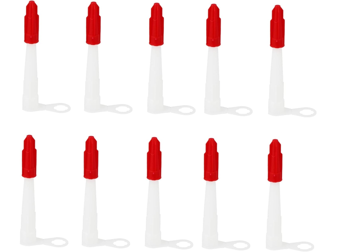 10 Bicos De Silicone Para Selantes E Calafetagem Com Tampas Vermelhas Impermeáveis,