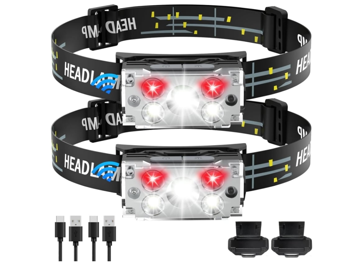 Farol Led Recarregável 2 Peças W613 Preto Yunzii