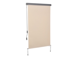 Toldo Vertical Creme 200x120cm, Poliéster/alumínio, Manivela, Privacidade. Ge