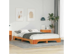 Vidaxl Estrutura Da Cama Castanho 140 X 210 Cm