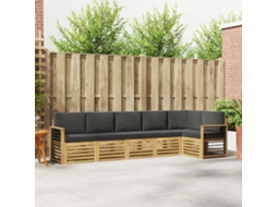 Vidaxl Conjunto De Sofás Para Exterior 6 Unid. Branco E Antracite