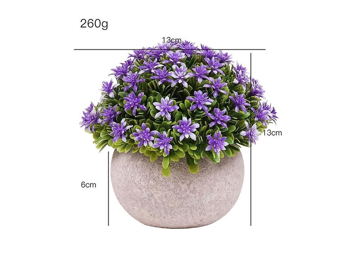 Planta Artificial Em Vasio, 1 Planta Decorativa De Plástico Bonsai, Ideal Para Office E Balcão Branco