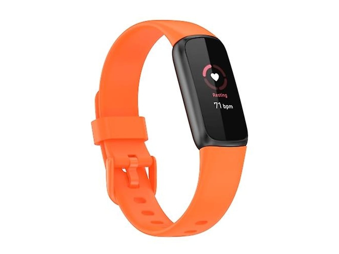 Lurelia Pulseira De Silicone Laranja, Compatível Com Relógio Fitbit Luxe