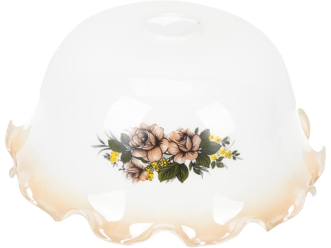 Abajur Vintage De Vidro Branco Para Luminária De Mesa E De Parede.