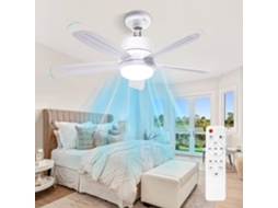 Ventilador De Teto 40w Com Luz, Lâmpada Led 52cm Controle Remoto,