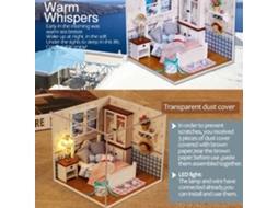 Primerox kit Casa de Bonecas Miniatura Madeira Diy para Quarto Menina Presente Natal Valentim
