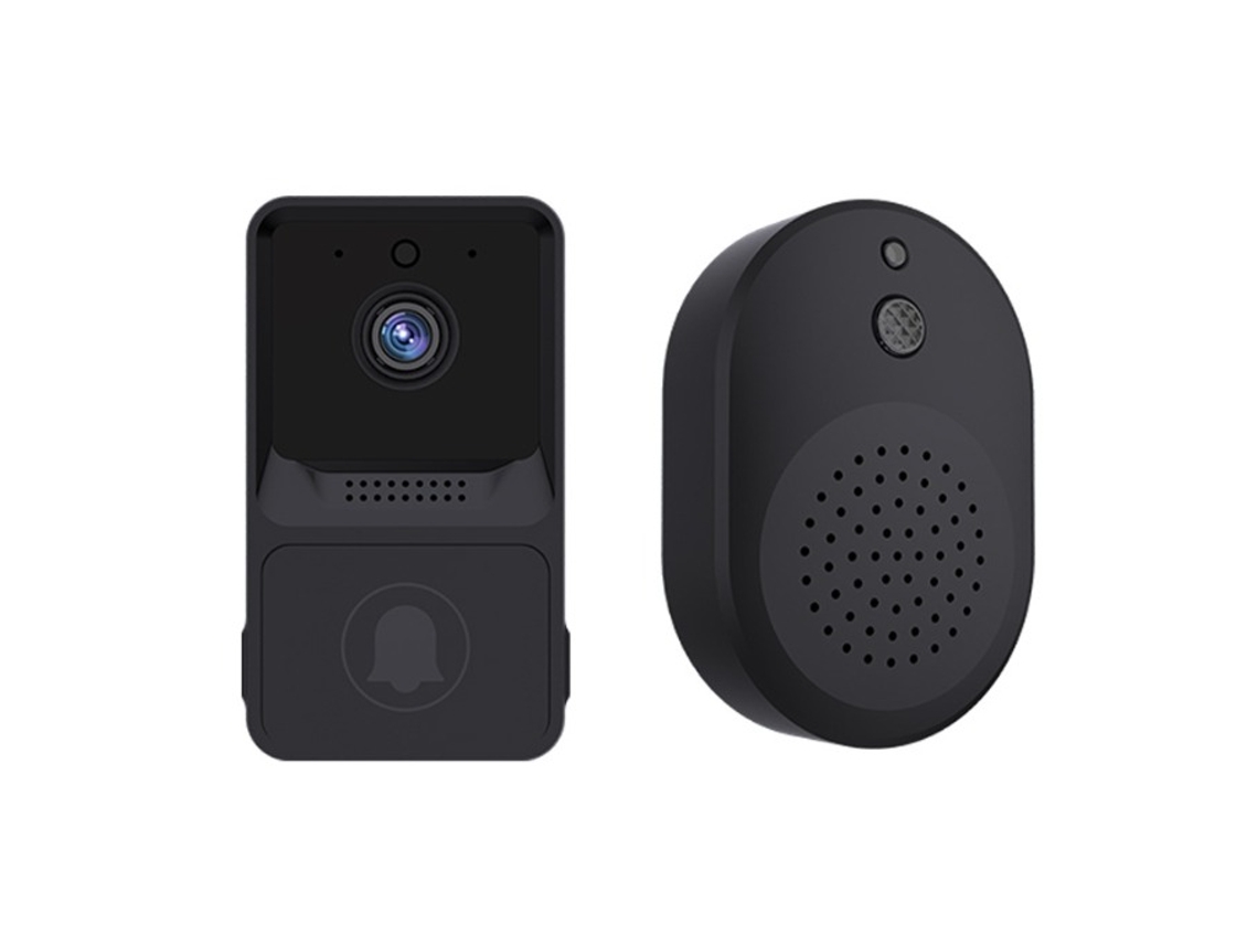 Campainha De Vídeo Sem Fio Preta Hd Home Dark Vision Music Dingdong Intercomunicador De Vídeo Eletrônico Wi Fi Campainha Inteligente Aquaforge