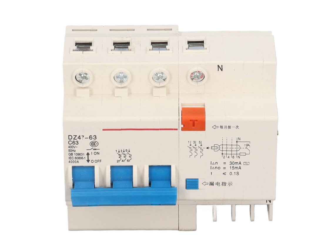 Disjuntor diferencial residual (especificação 3p 63a, proteção contra corrente residual 220v)