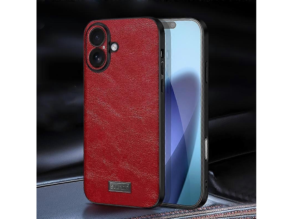 Capa De Celular Híbrida De Couro Tpu À Prova De Choque Sulada Feita À Mão