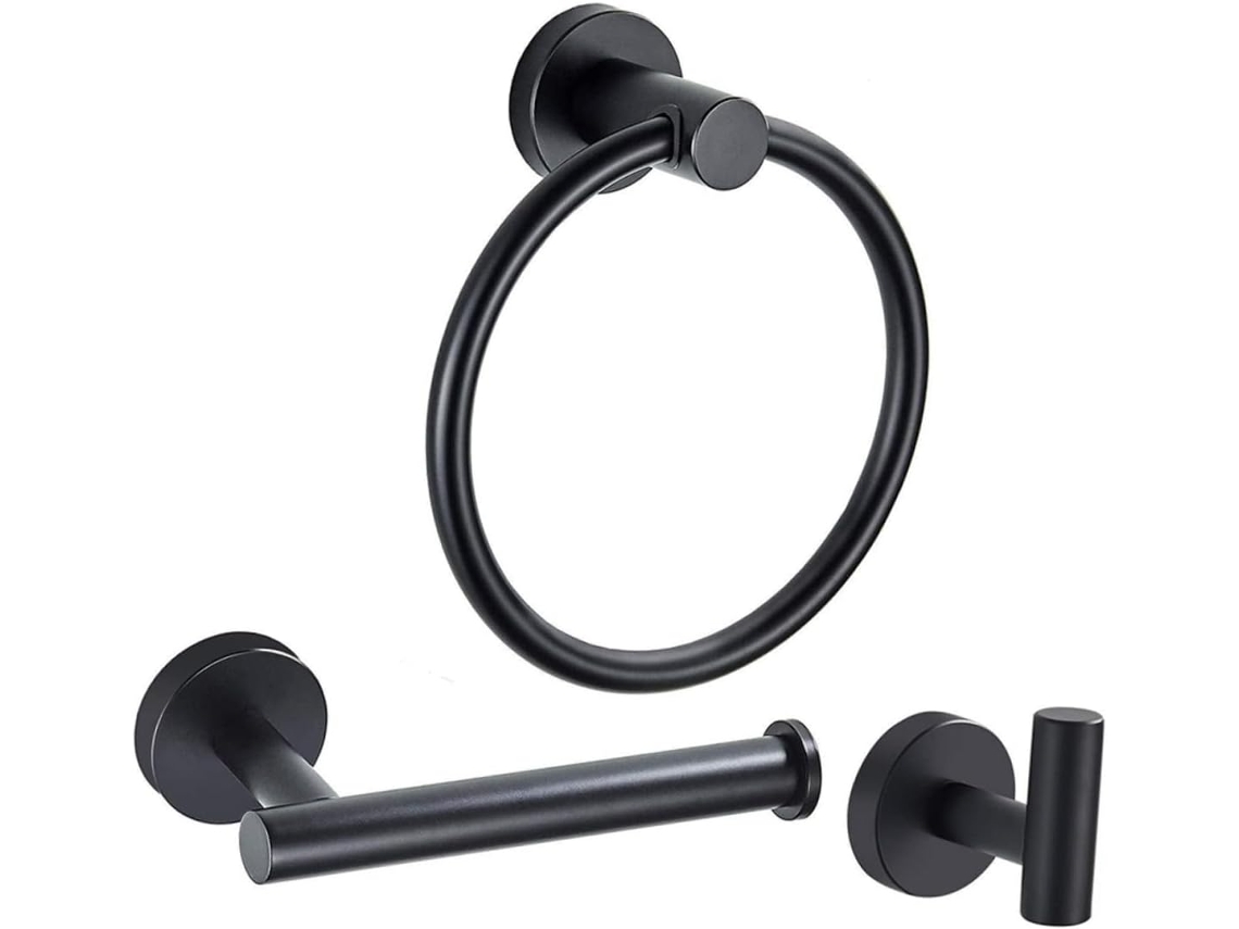 Conjunto De 3 Peças Toalhas Em Aço Inoxidável Com Suporte Parede Para Banheiro, Para Armazenamento Organizado E Com