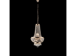 Mozart - Lustre Em Ferro E Latão Dourado Com Strass 5 Luzes 130 - Ø35 - Bl189-5-or