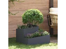 Vidaxl Vaso De Jardim Antracite 60 X 60 X 50 Cm Aço Laminado A Frio