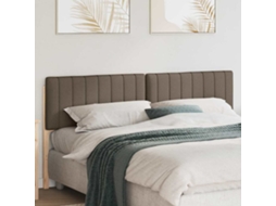 Vidaxl Cabeceira Estofada Com Cabeceira Marrom E Taupe 180 Cm