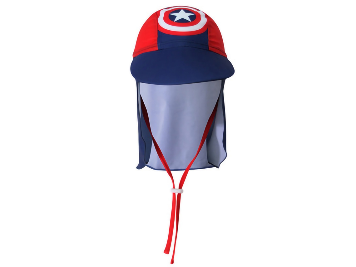 Gorra Protectora Solar Para Niños Verano Moda Con Protección De Cuello Gorra De Capitán América Para Niños Y Niñas