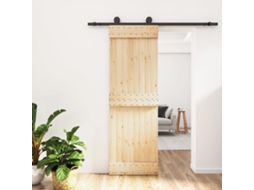 Porta De Correr | Porta Deslizante Com Ferragens 70x210 Cm Madeira De Pinho Maciça Wsd628435 Lovely Home