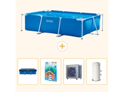 Intex Piscina Com Estrutura Retangular - 300x200x75 Cm - 5-peças S164