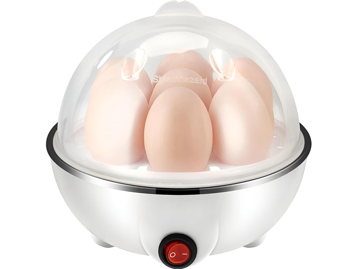 Cozedor Elétrico Múltiplo De Ovos Para 7 Ovos, Forno 3 Em 1 Com Desligamento Automático