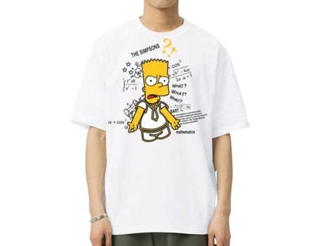 T-Shirt de Homem VREEL Simpson Algodão Branco (L)